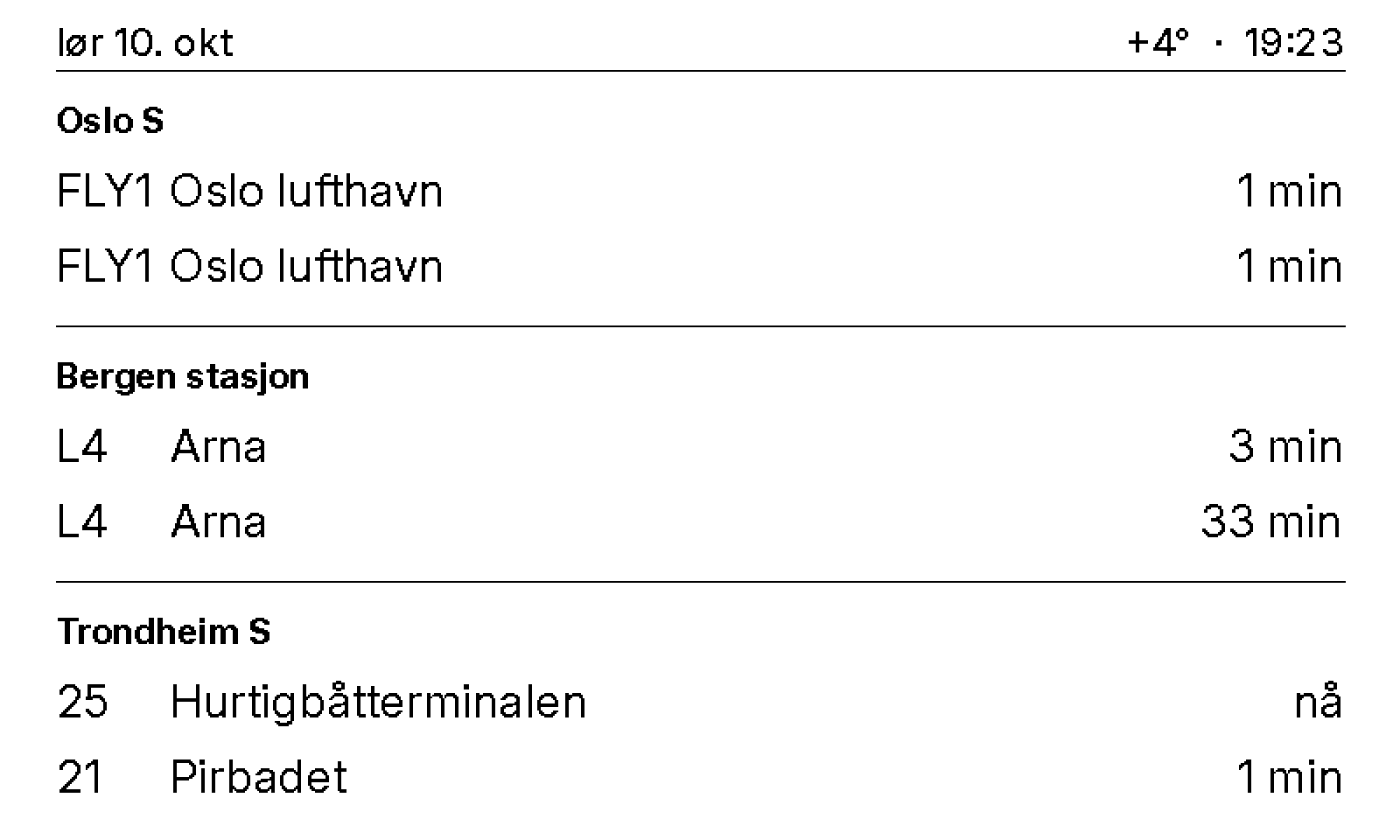 3 stoppesteder